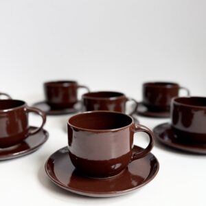 Sweet Brown cup with saucer