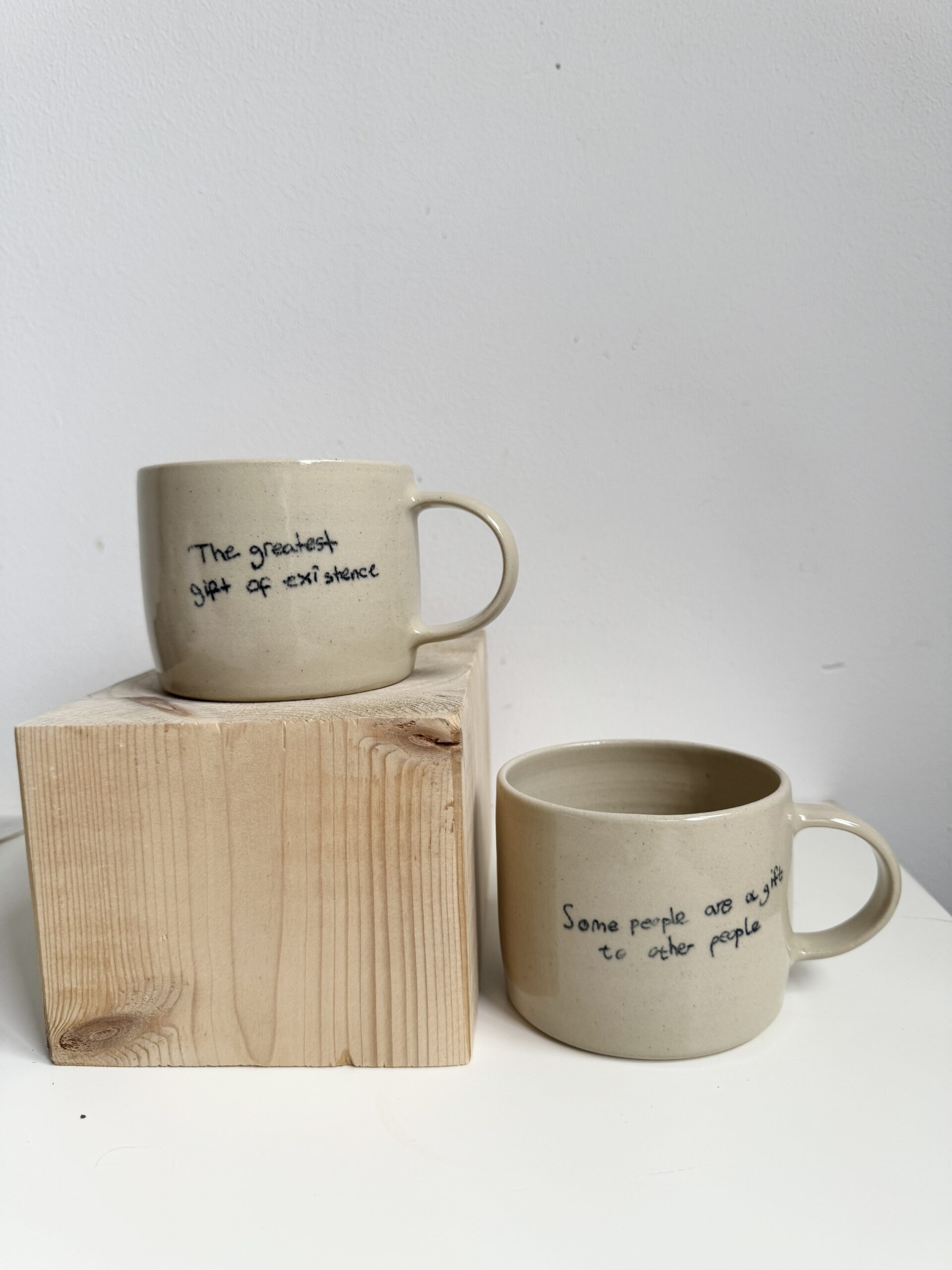 Personalized Gift Handwritten Handmade Ceramic Stoneware Mug - Image 4