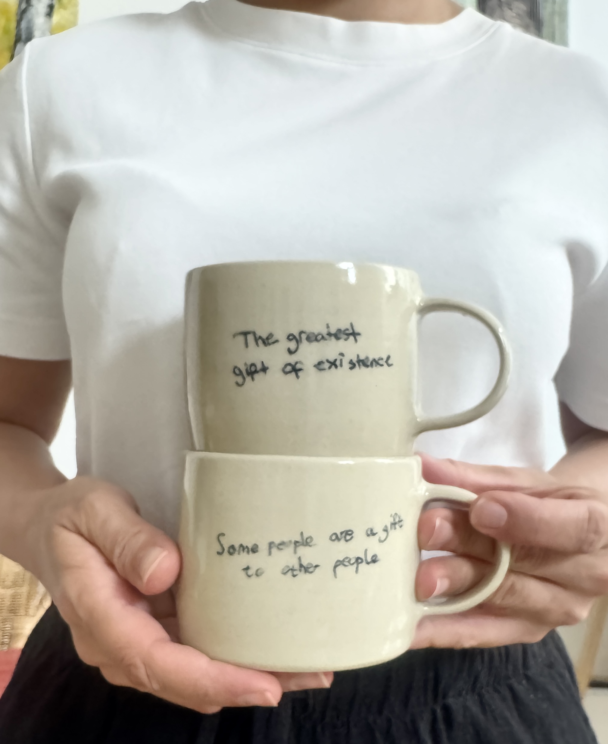 Personalized Gift Handwritten Handmade Ceramic Stoneware Mug - Image 2